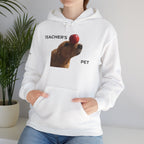 Teacher’s Pet Hoodie – Funny Dog with Apple Design
