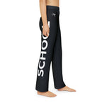Kids Lounge Pants — Black AOP with Bold 'SCHOOL' and 'UNIFORM' side strips