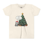 Youth Tee — "Have a Meowy Christmas" Cat & Christmas Tree Holiday Shirt