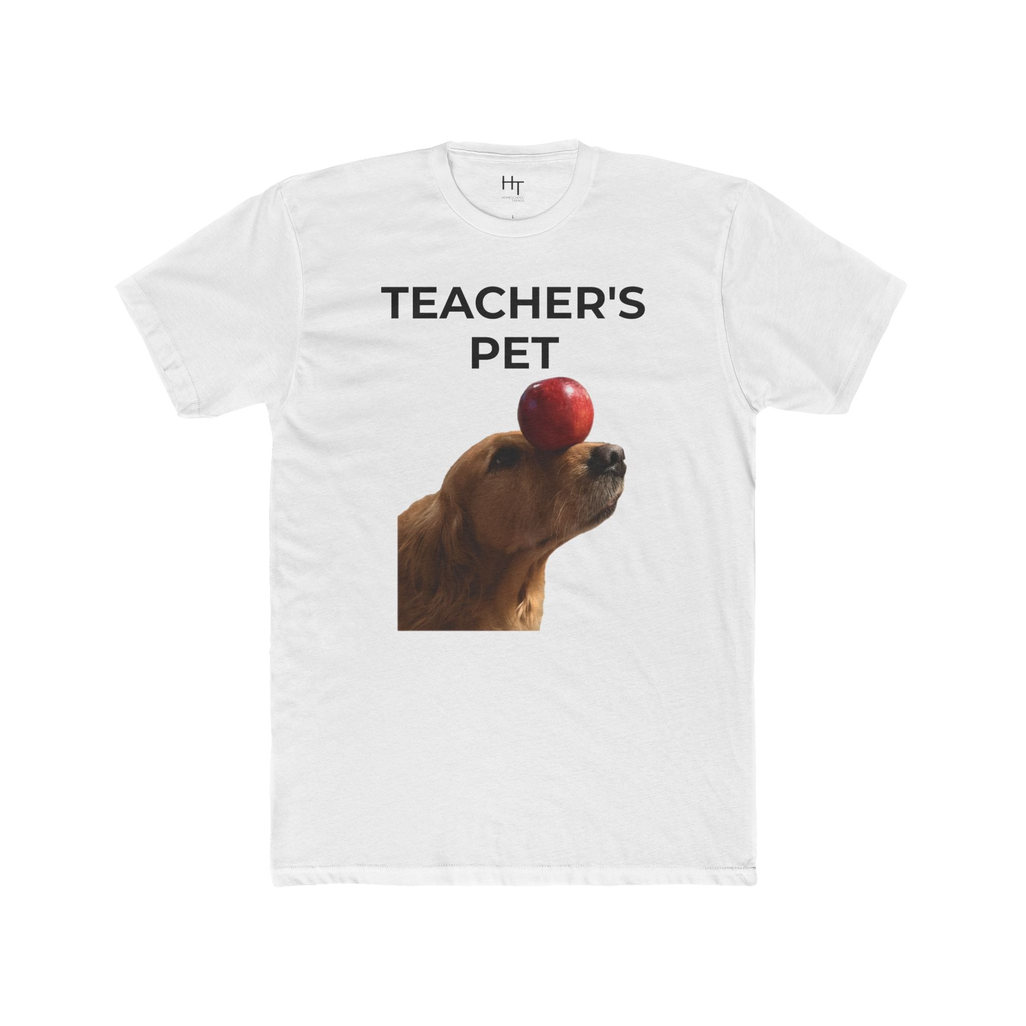Teacher's Pet T-Shirt — Cute Dog Balancing Apple Tee for Teachers & Students