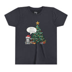 Youth Tee — "Have a Meowy Christmas" Cat & Christmas Tree Holiday Shirt