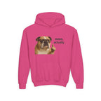 Youth Hoodie — Funny Bulldog “mmm, actually” Graphic Sweatshirt