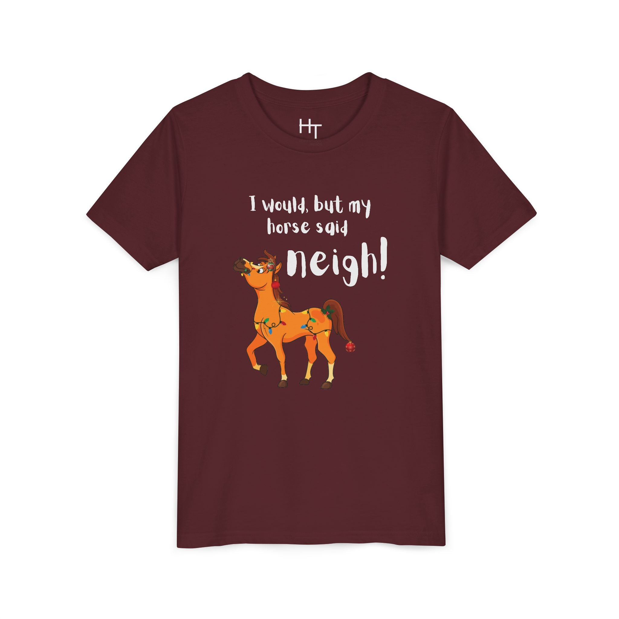 Youth Tee - 'I Would But My Horse Said Neigh' Cute Ornamental Horse