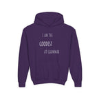 Youth Hoodie – “I Am the Goodest at Grammar” Funny Kids Sweatshirt