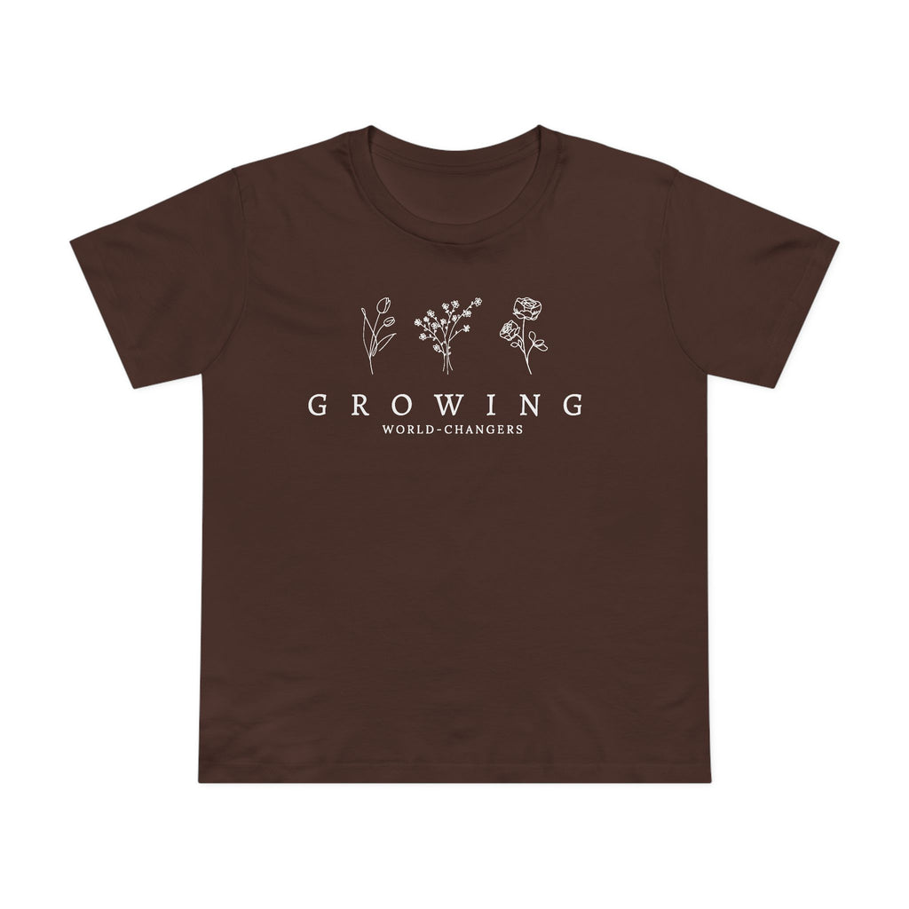 Floral Women’s Tee — 'Growing World Changers' Inspirational T-Shirt