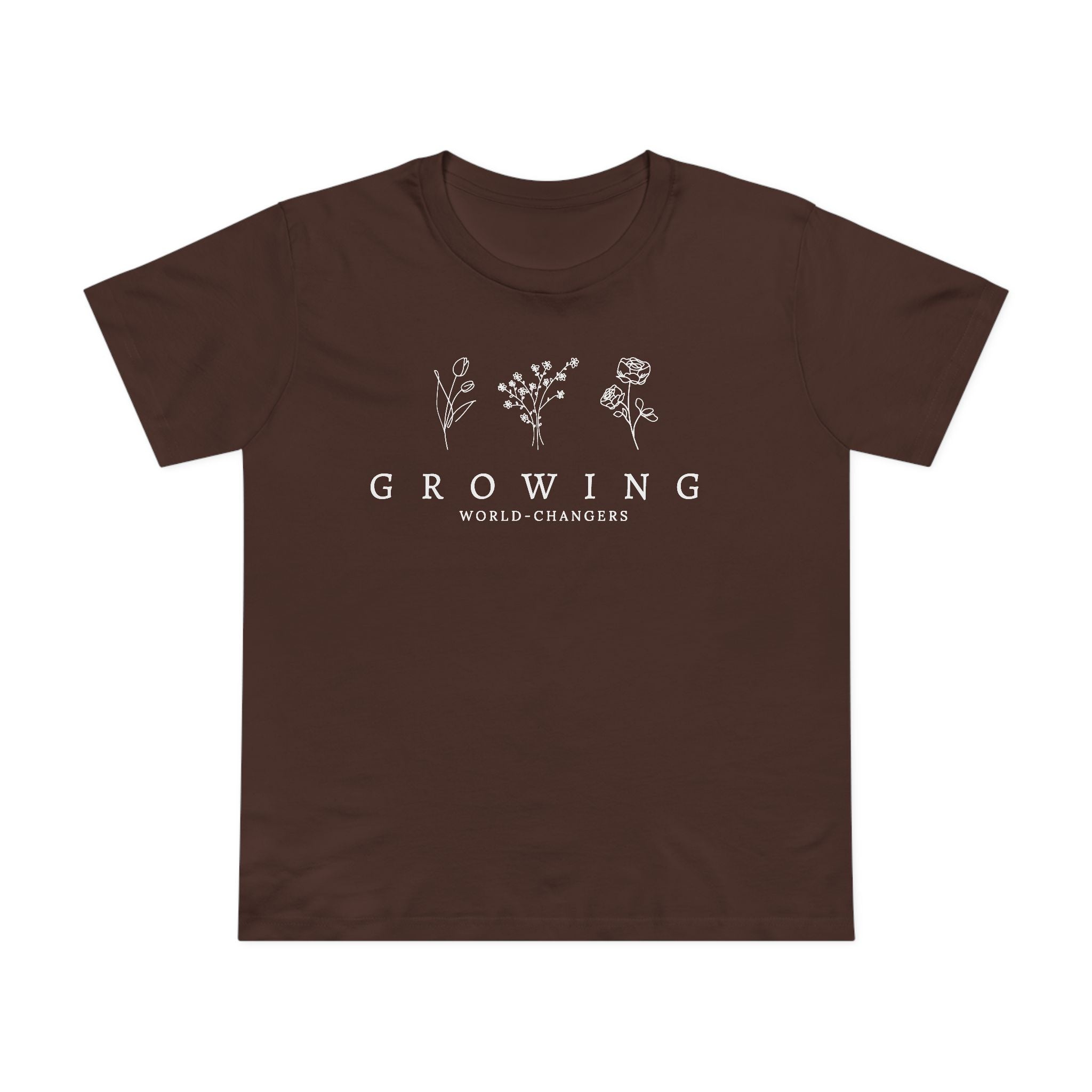 Floral Women’s Tee — 'Growing World Changers' Inspirational T-Shirt