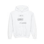 Youth Hoodie – “I Am the Goodest at Grammar” Funny Kids Sweatshirt