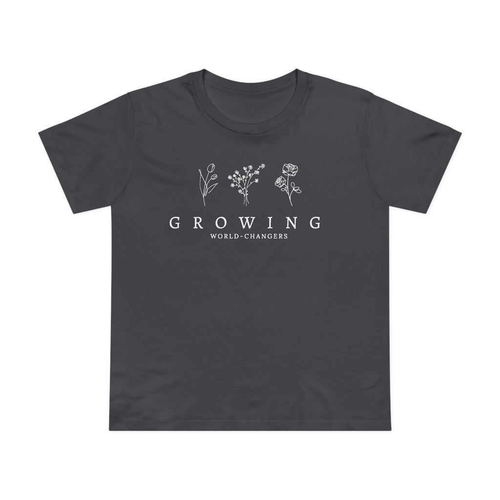 Floral Women’s Tee — 'Growing World Changers' Inspirational T-Shirt