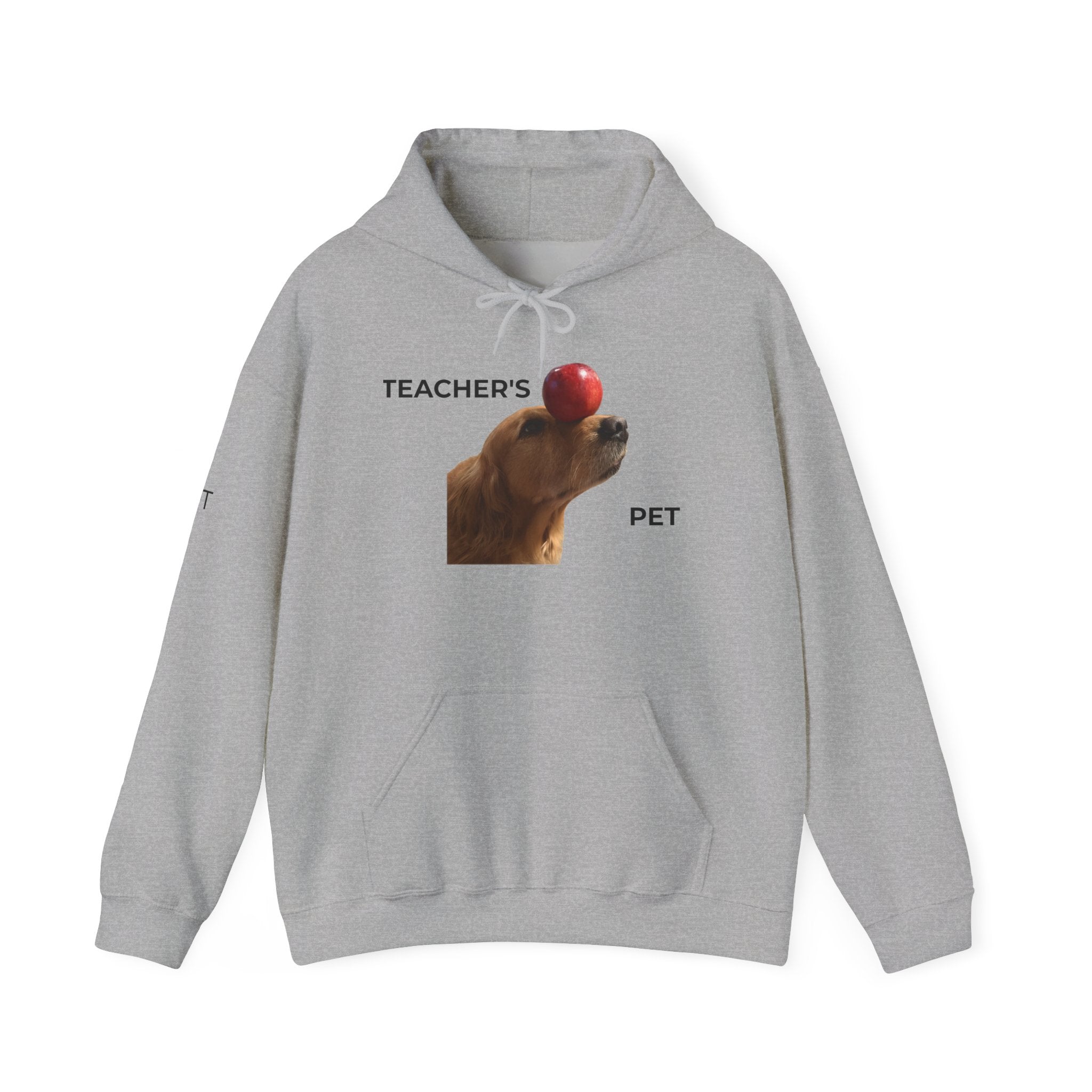 Teacher’s Pet Hoodie – Funny Dog with Apple Design