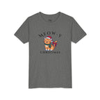 Youth Tee - "Meow-y Christmas" Cute Cat Kids Holiday T-Shirt