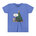 Youth Tee — "Have a Meowy Christmas" Cat & Christmas Tree Holiday Shirt