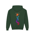Youth Hoodie — Colorful Fire-Breathing Dragon Graphic