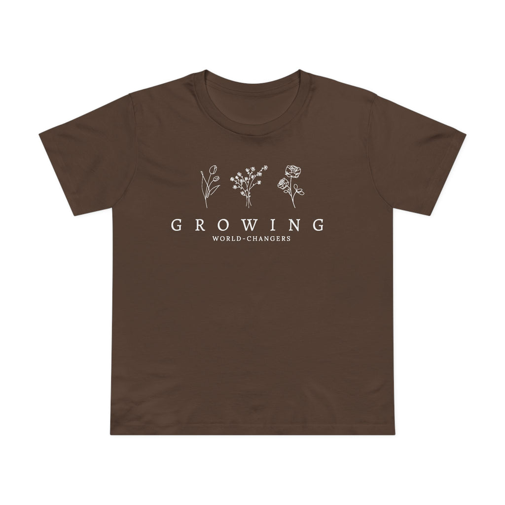 Floral Women’s Tee — 'Growing World Changers' Inspirational T-Shirt