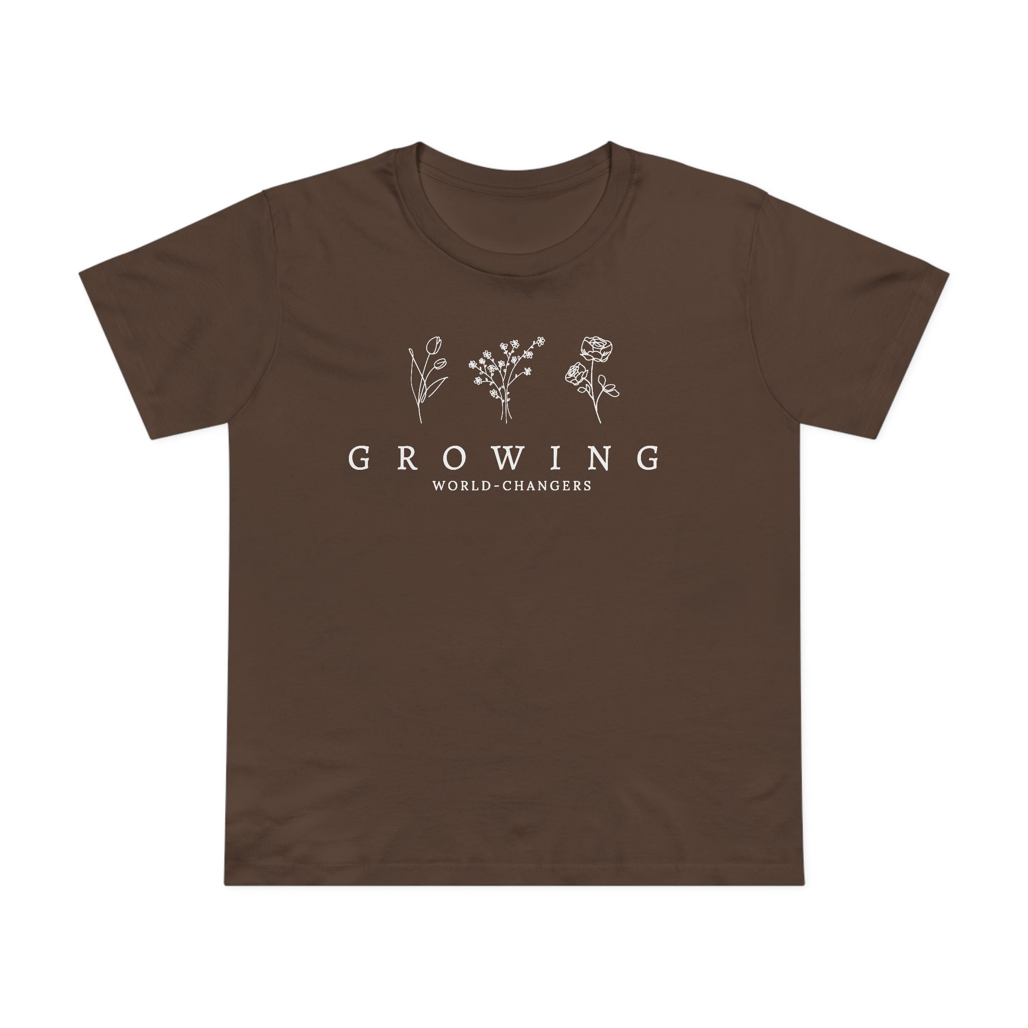 Floral Women’s Tee — 'Growing World Changers' Inspirational T-Shirt