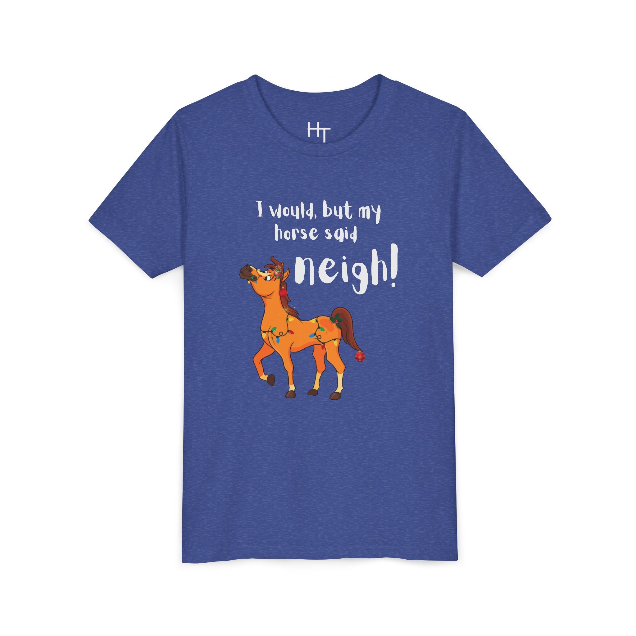 Youth Tee - 'I Would But My Horse Said Neigh' Cute Ornamental Horse