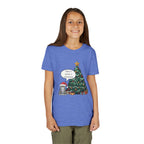 Youth Tee — "Have a Meowy Christmas" Cat & Christmas Tree Holiday Shirt