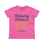 Raising Arrows T-Shirt — "Raising arrows, one lesson at a time. Psalm 127:4" Faith Mom Tee