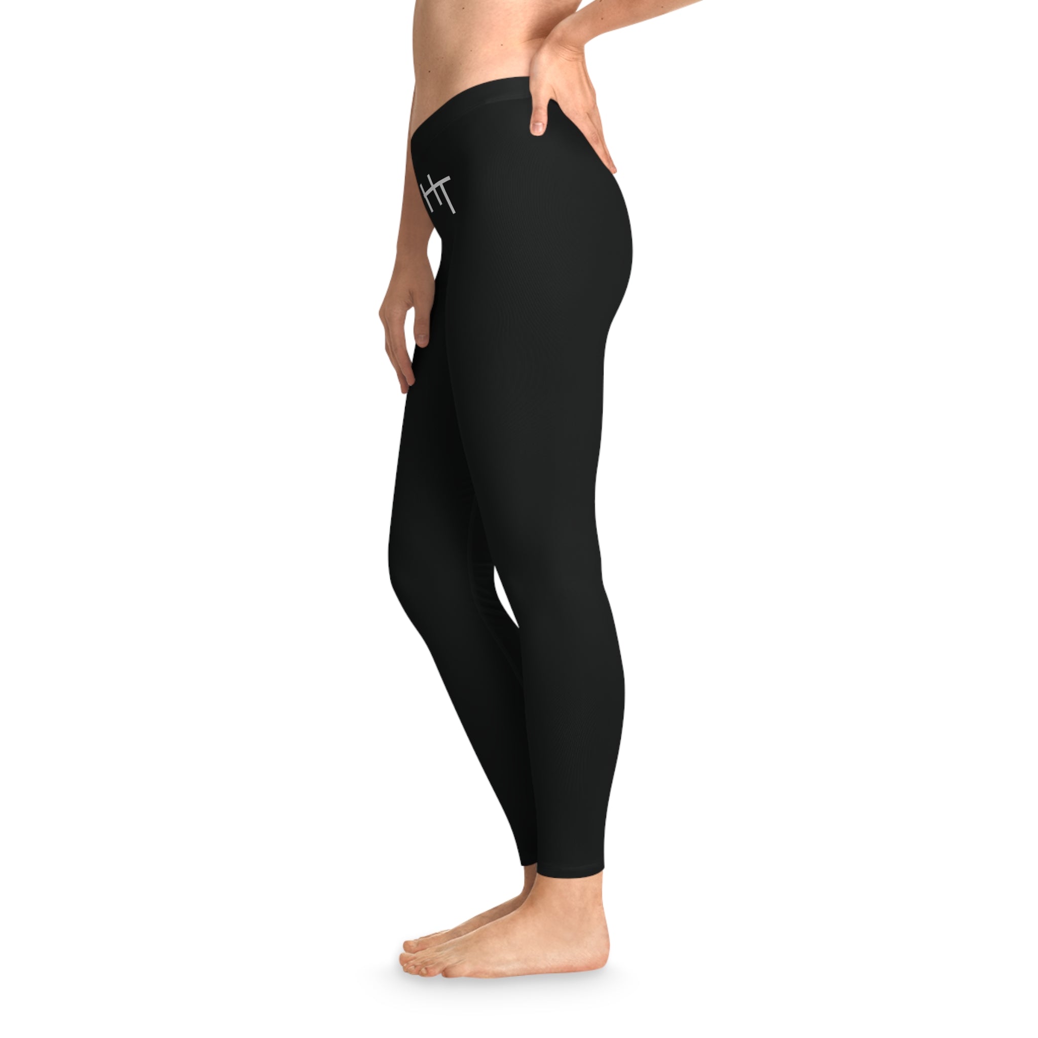 Minimalist Leggings — Black High-Waist Stretch Yoga & Activewear