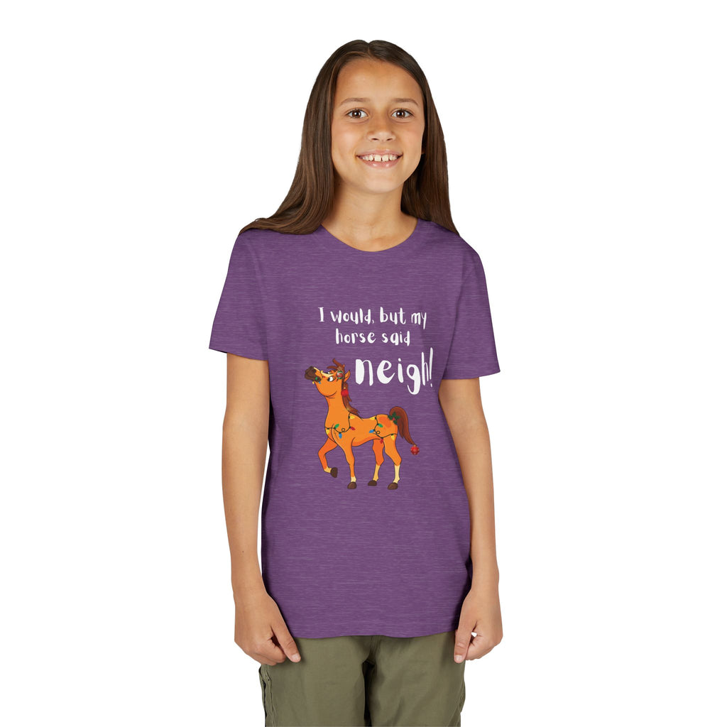 Youth Tee - 'I Would But My Horse Said Neigh' Cute Ornamental Horse