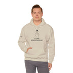 I Love Homeschooling Adult Hoodie — Minimal Heart Finger Design for Homeschool Students/Parents