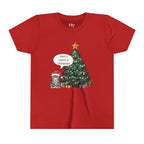 Youth Tee — "Have a Meowy Christmas" Cat & Christmas Tree Holiday Shirt