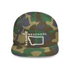 Montana Homeschool Flat Bill Snapback Hat (WHITE embroidery)