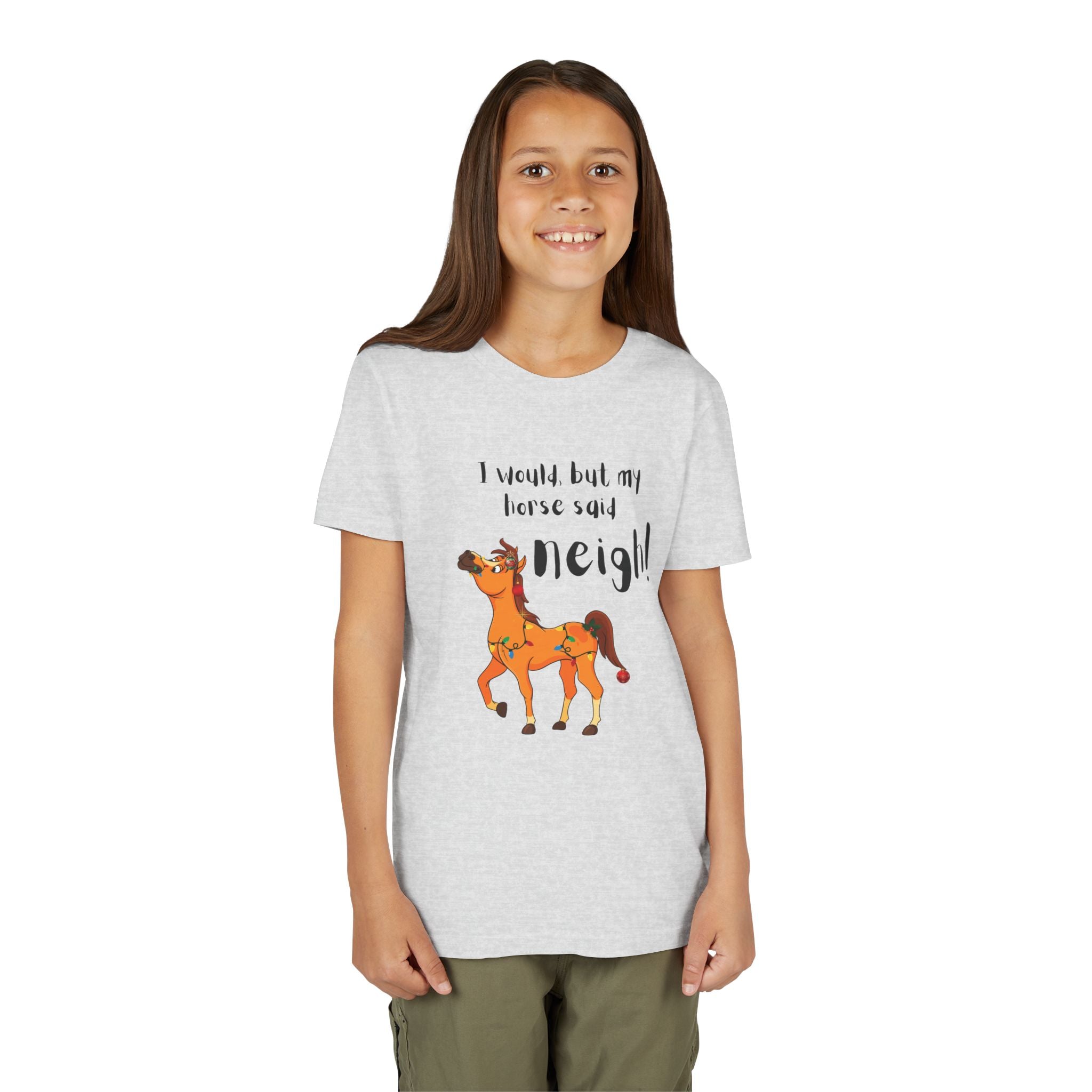 Youth Tee - 'I Would But My Horse Said Neigh' Cute Ornamental Horse
