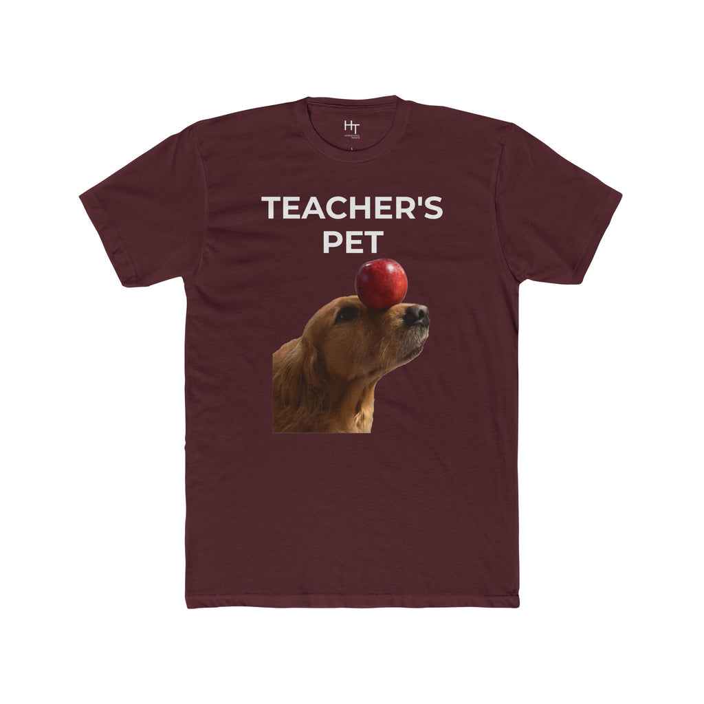 Teacher's Pet T-Shirt — Cute Dog Balancing Apple Tee for Teachers & Students