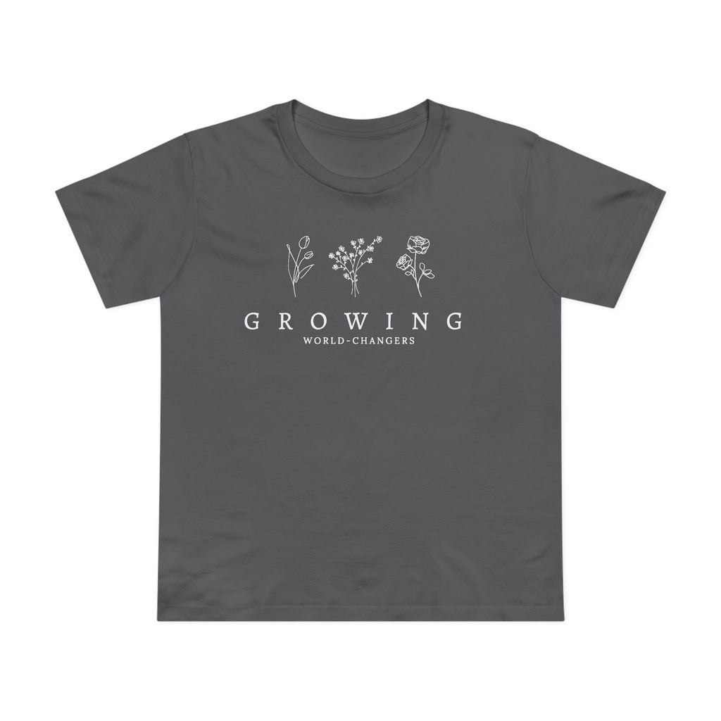 Floral Women’s Tee — 'Growing World Changers' Inspirational T-Shirt