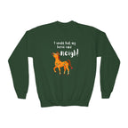 Youth Sweatshirt — 'I Would But My Horse Said Neigh' Cute Ornamental Horse