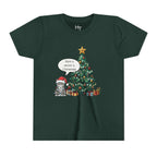 Youth Tee — "Have a Meowy Christmas" Cat & Christmas Tree Holiday Shirt