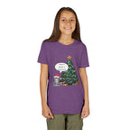 Youth Tee — "Have a Meowy Christmas" Cat & Christmas Tree Holiday Shirt