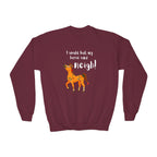 Youth Sweatshirt — 'I Would But My Horse Said Neigh' Cute Ornamental Horse