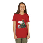 Youth Tee — "Have a Meowy Christmas" Cat & Christmas Tree Holiday Shirt