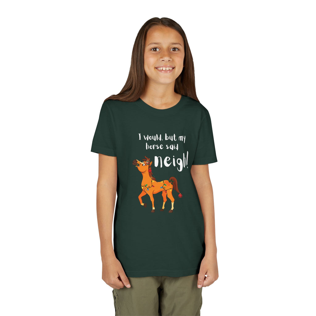 Youth Tee - 'I Would But My Horse Said Neigh' Cute Ornamental Horse