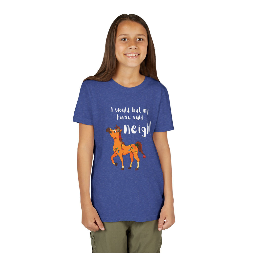 Youth Tee - 'I Would But My Horse Said Neigh' Cute Ornamental Horse