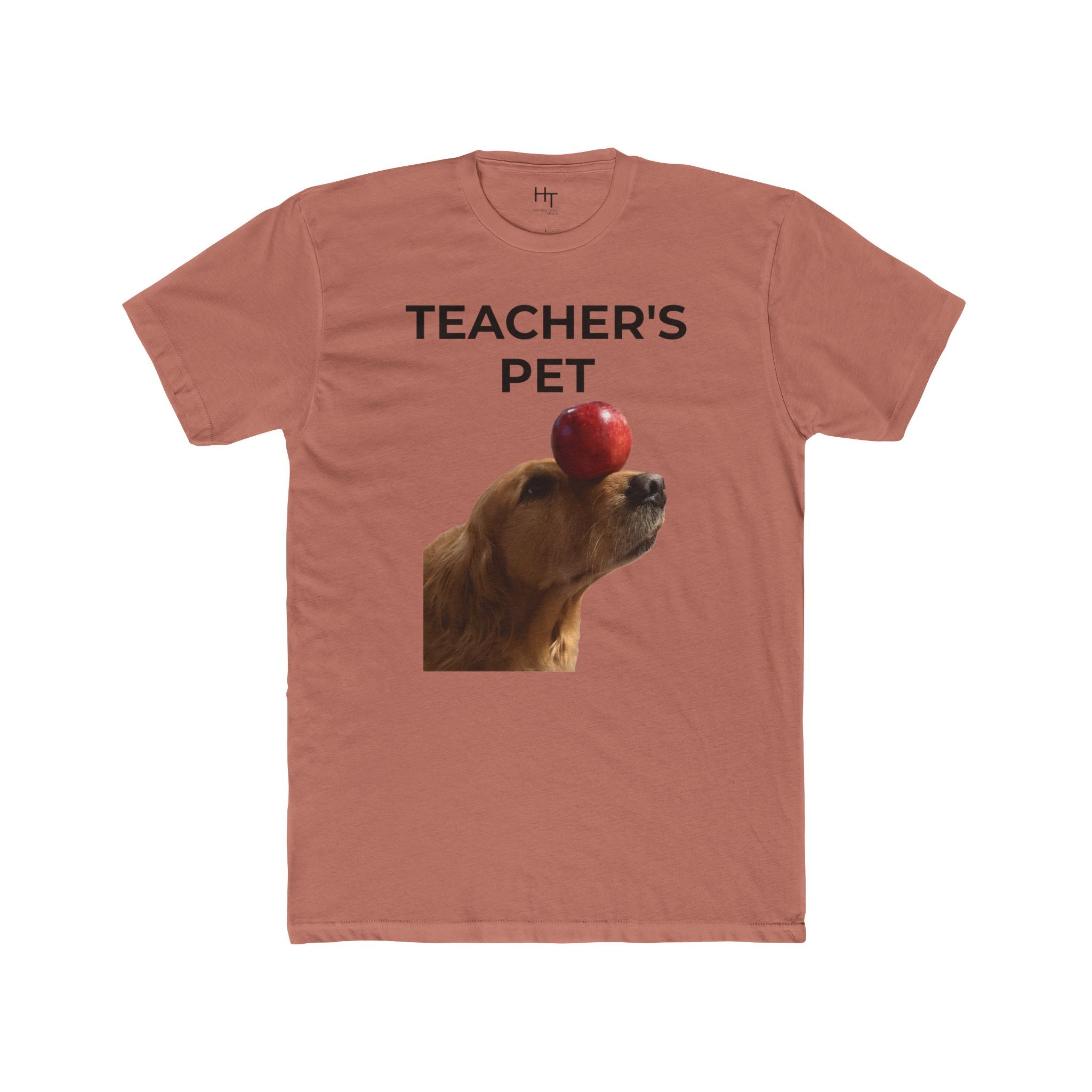 Teacher's Pet T-Shirt — Cute Dog Balancing Apple Tee for Teachers & Students