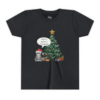 Youth Tee — "Have a Meowy Christmas" Cat & Christmas Tree Holiday Shirt
