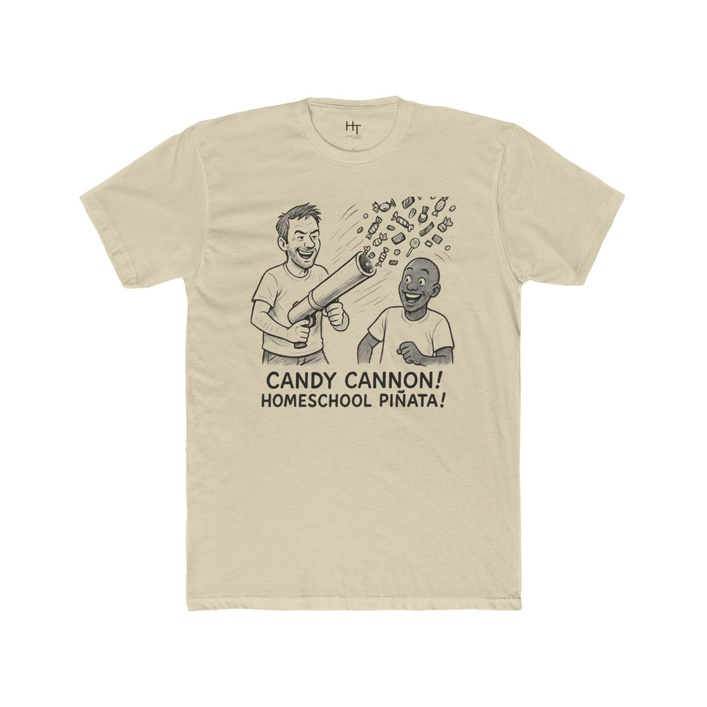 Candy Cannon T‑Shirt — "Candy Cannon! Homeschool Piñata!" Funny Adult Tee