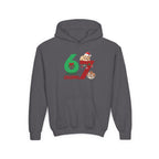 Youth Christmas Hoodie "67 Merry Christmas" Cute Santa Puppy Design