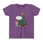 Youth Tee — "Have a Meowy Christmas" Cat & Christmas Tree Holiday Shirt