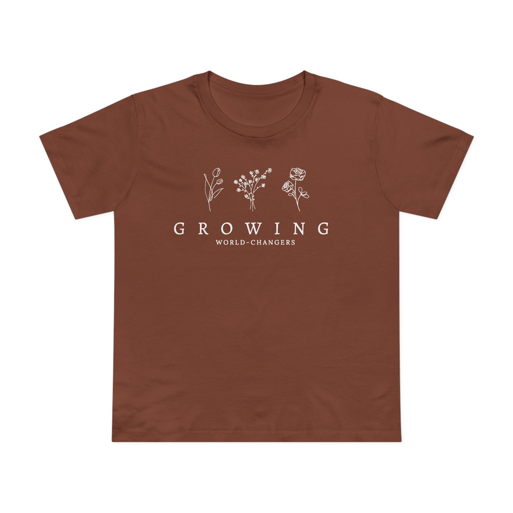 Floral Women’s Tee — 'Growing World Changers' Inspirational T-Shirt