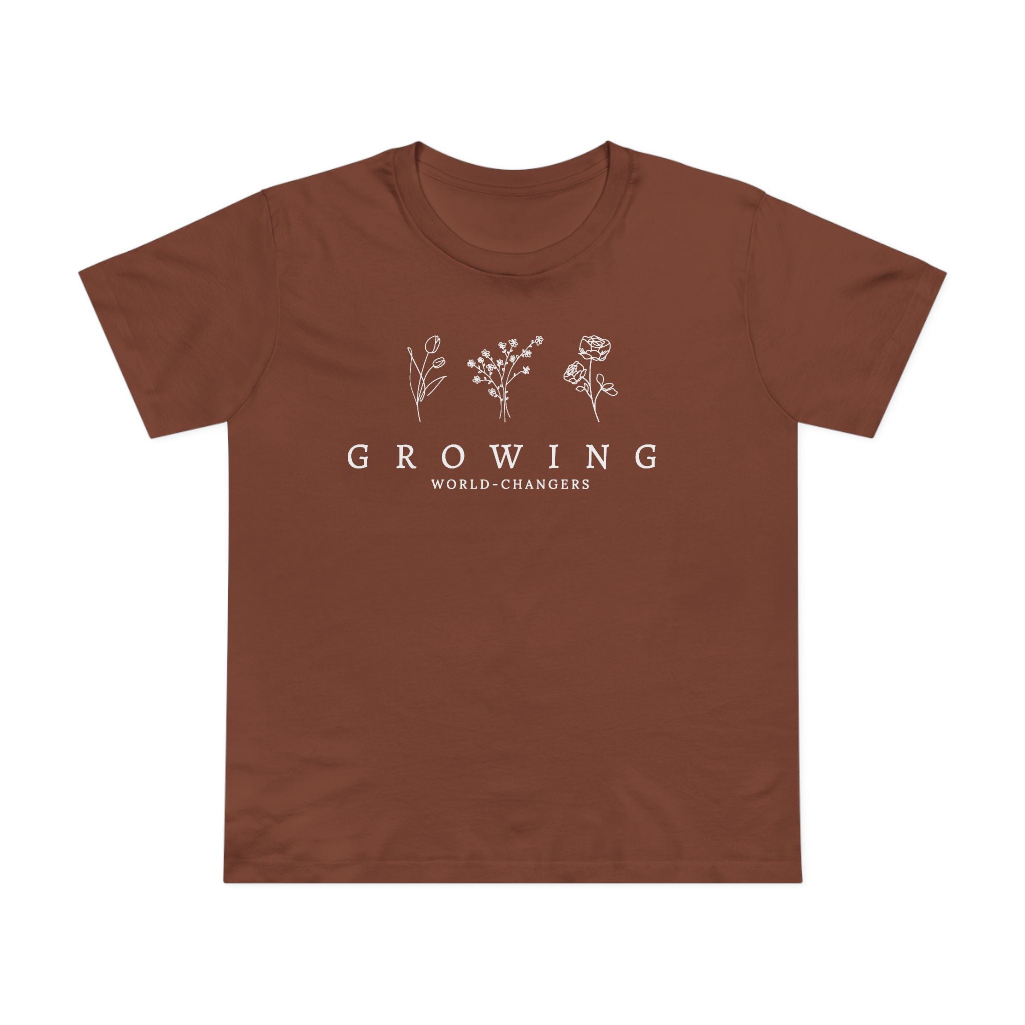 Floral Women’s Tee — 'Growing World Changers' Inspirational T-Shirt