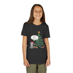 Youth Tee — "Have a Meowy Christmas" Cat & Christmas Tree Holiday Shirt