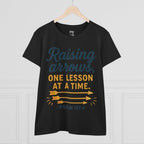 Raising Arrows T-Shirt — "Raising arrows, one lesson at a time. Psalm 127:4" Faith Mom Tee