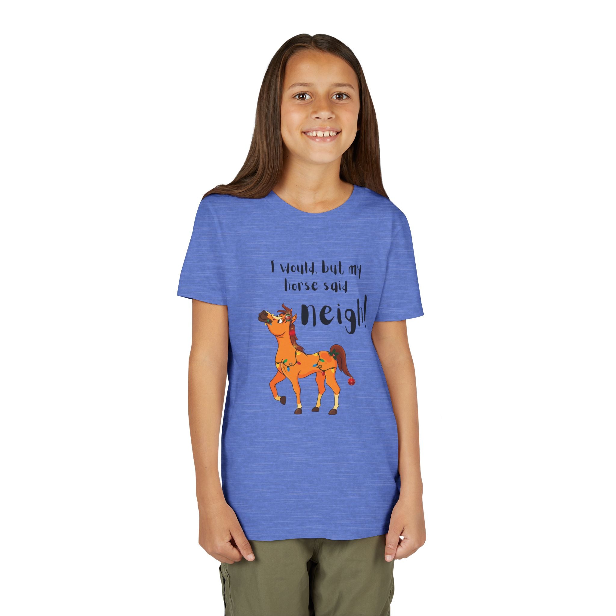 Youth Tee - 'I Would But My Horse Said Neigh' Cute Ornamental Horse