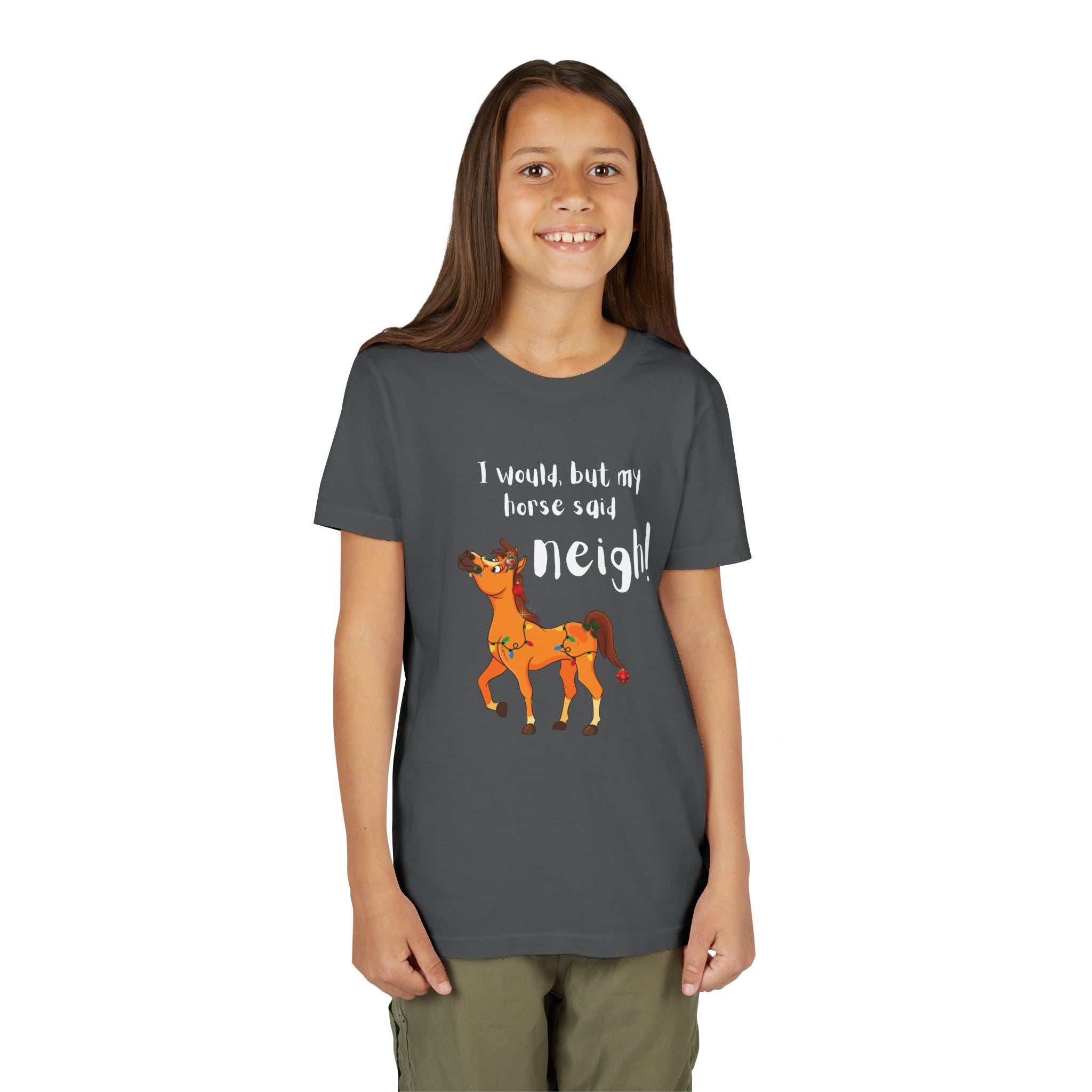 Youth Tee - 'I Would But My Horse Said Neigh' Cute Ornamental Horse