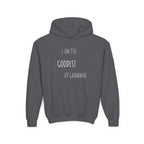 Youth Hoodie – “I Am the Goodest at Grammar” Funny Kids Sweatshirt
