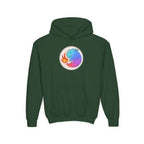 Youth Hoodie — Colorful Fire-Breathing Dragon Graphic