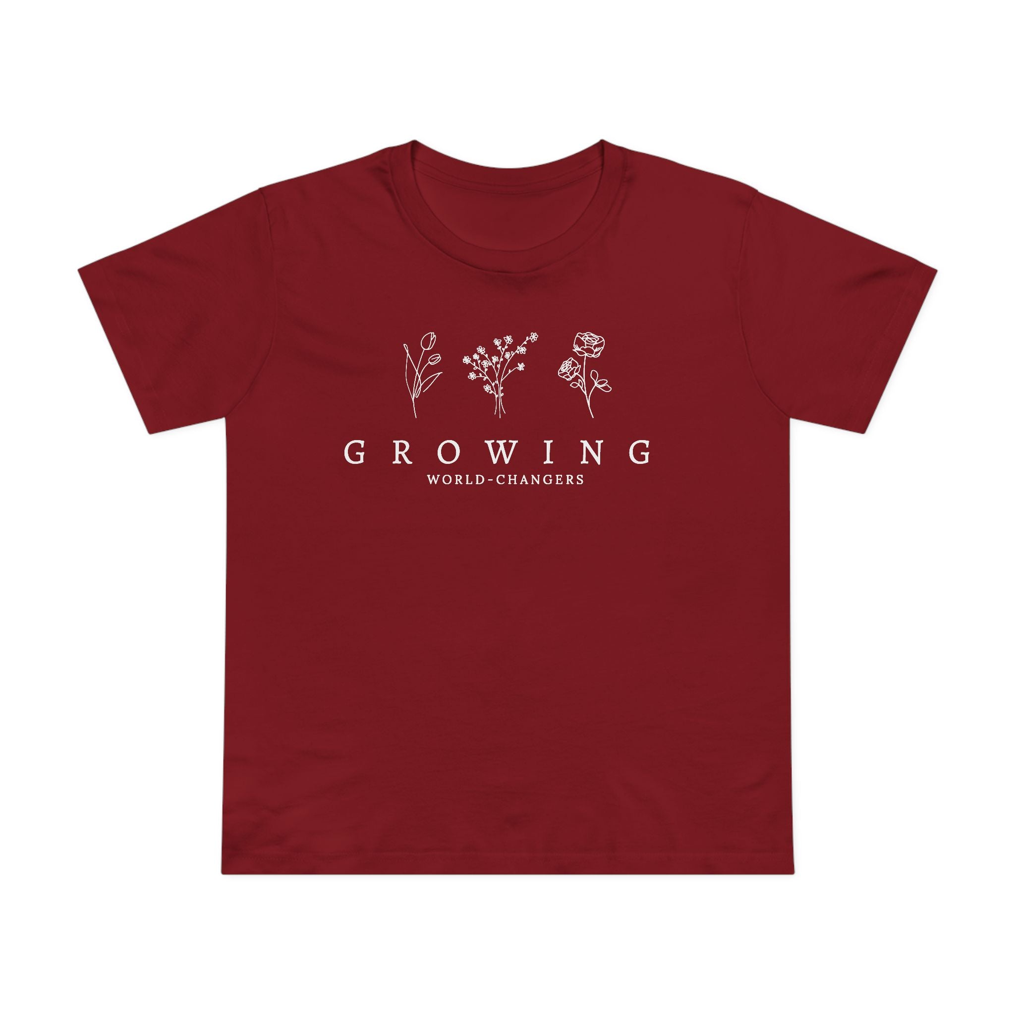 Floral Women’s Tee — 'Growing World Changers' Inspirational T-Shirt
